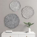 Madison Park Iron Painted Wall Decor, Gray - 20 x 1.25 x 20 in. - Set of 3 MP95B-0277